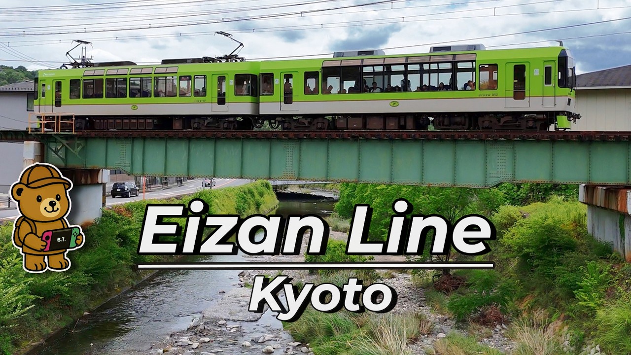 Beary Rides The Eizan Line in Kyoto, Japan