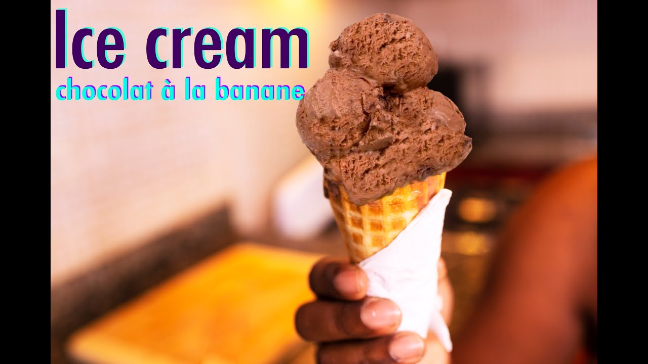 Ice cream chocolat à la banane fait maison
