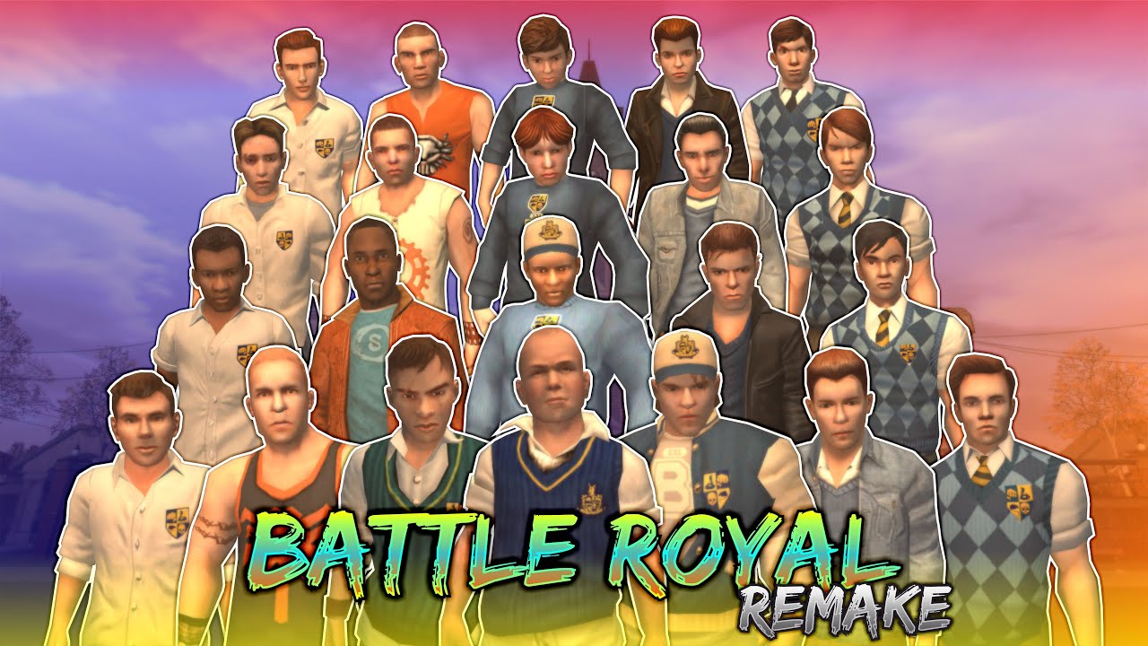 BULLY SE : 22-Man Battle Royal | Bullies, Townies, Jocks, Greasers, Preppies, Non-Clique [REMAKE]
