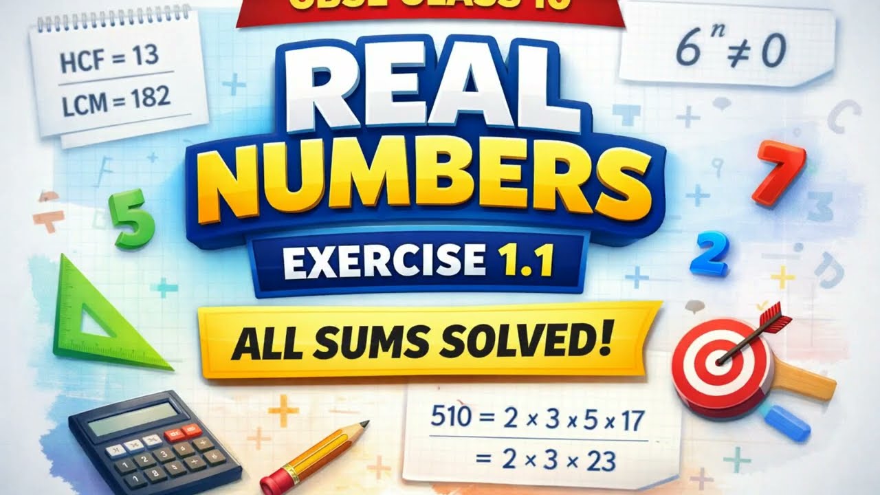 Class 10| Real Numbers Chapter 1|Exercise 1.1 solutions 