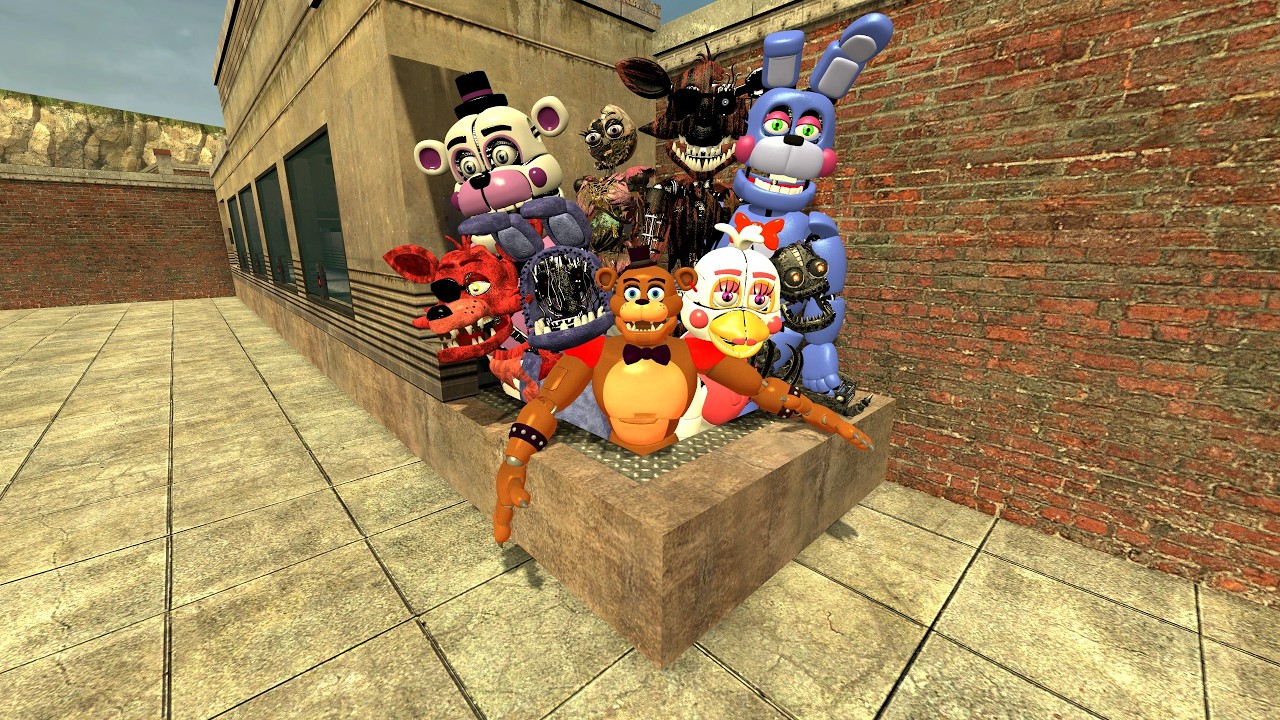 Гипер-удар Руби из FNAF Security Breach Animatronic в GMOD!