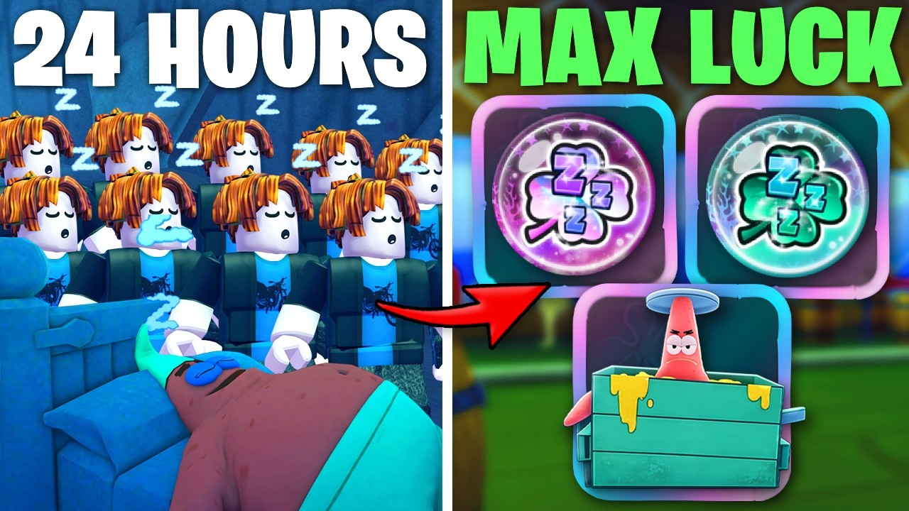 I Spent 24 Hours AFK with MAX LUCK Passes!