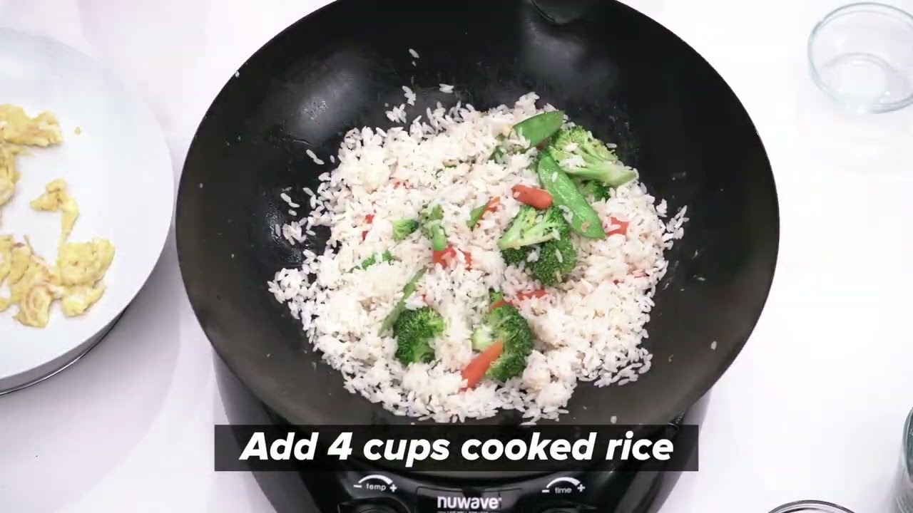 NuWave Mosaic Induction Wok - How To Cook Chicken Fried Rice