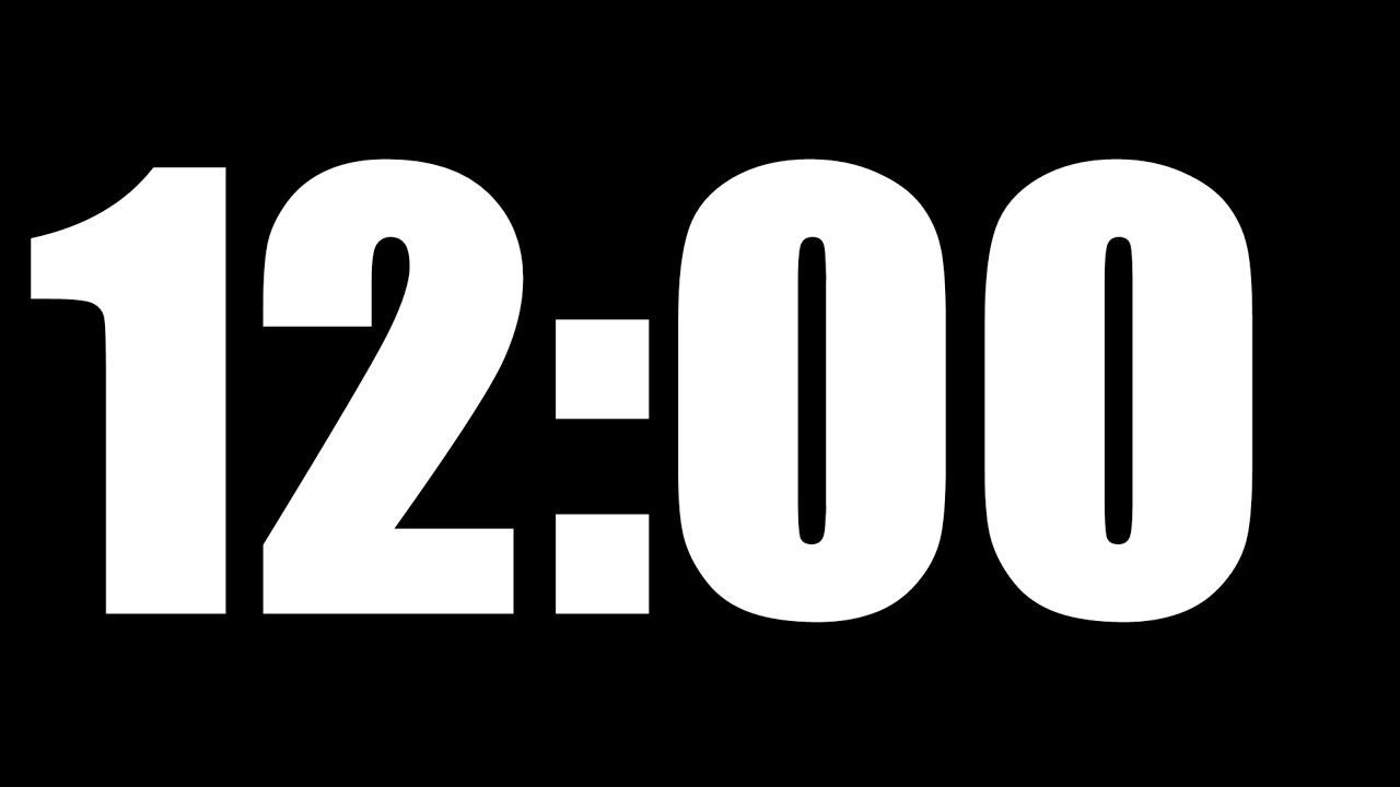 12 MINUTE TIMER | LOUD ALARM  ⏰