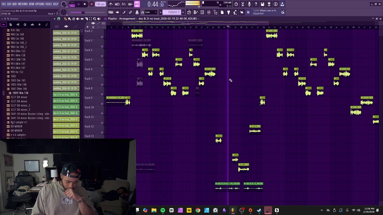 Cooking up in the studio