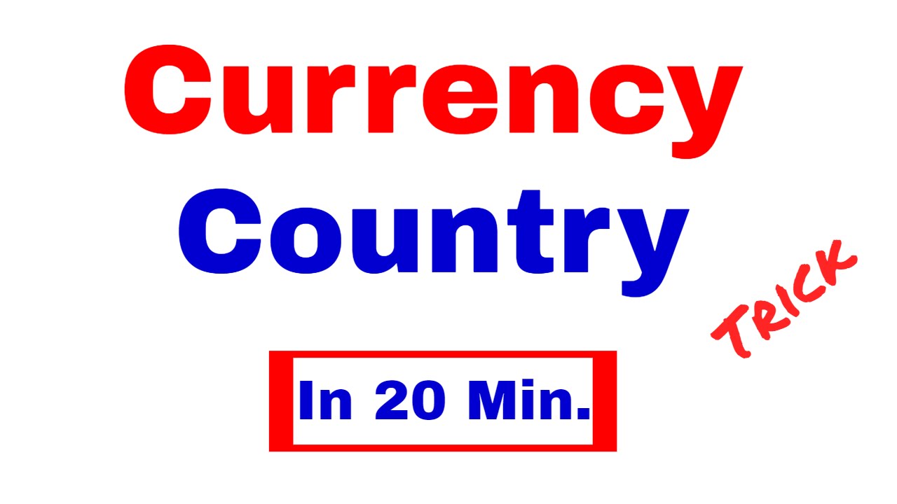 Currency - Country Trick to learn currencies of All important countries | Static GK  [In Hindi]