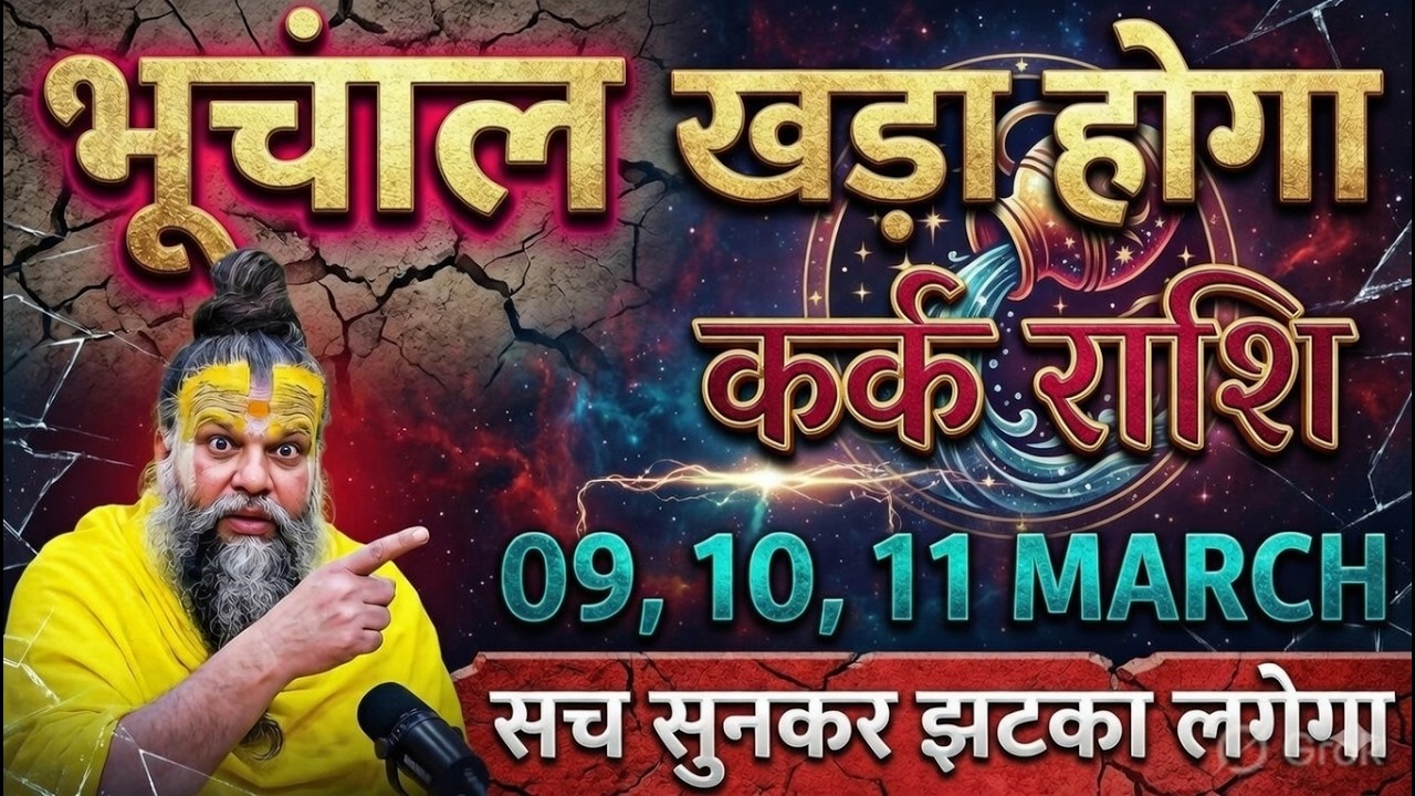 🚨कर्क राशि 09 मार्च 2026 भूचाल खड़ा होने वाला है! सच सुनकर लगेगा जोरदार झटका 😱@karkbharti221