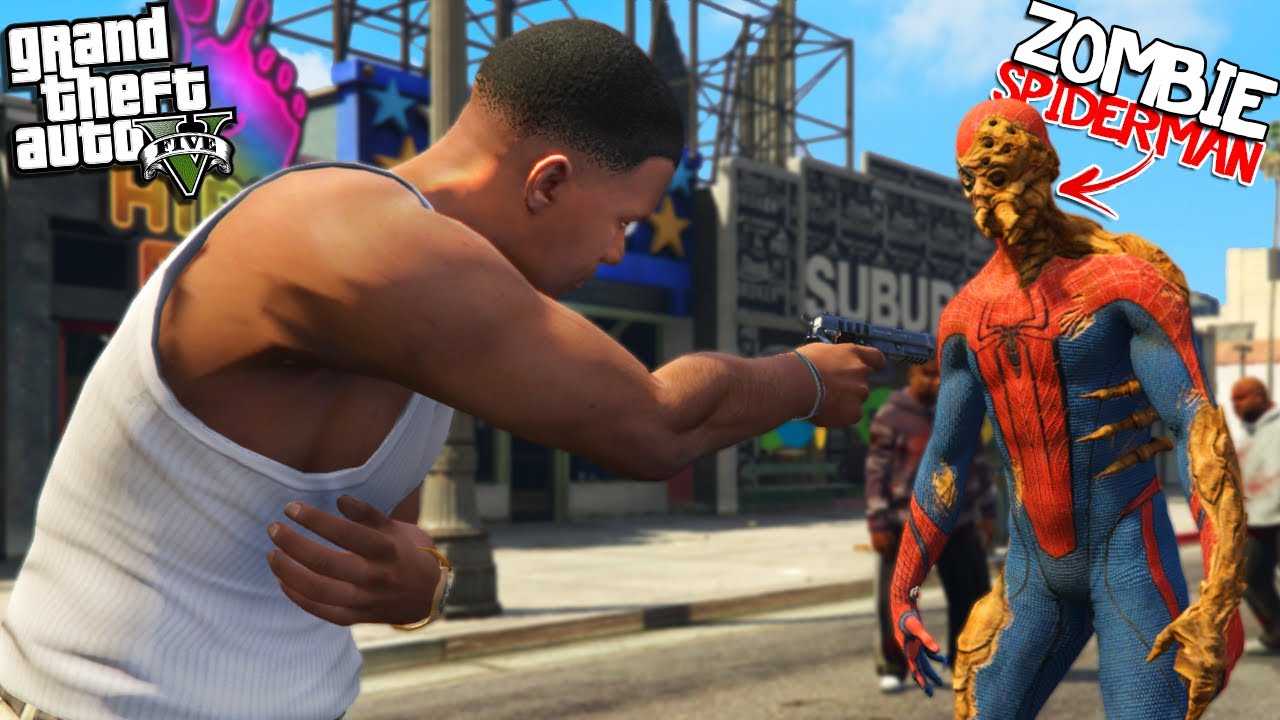 SPIDERMAN becomes a ZOMBIE in GTA 5