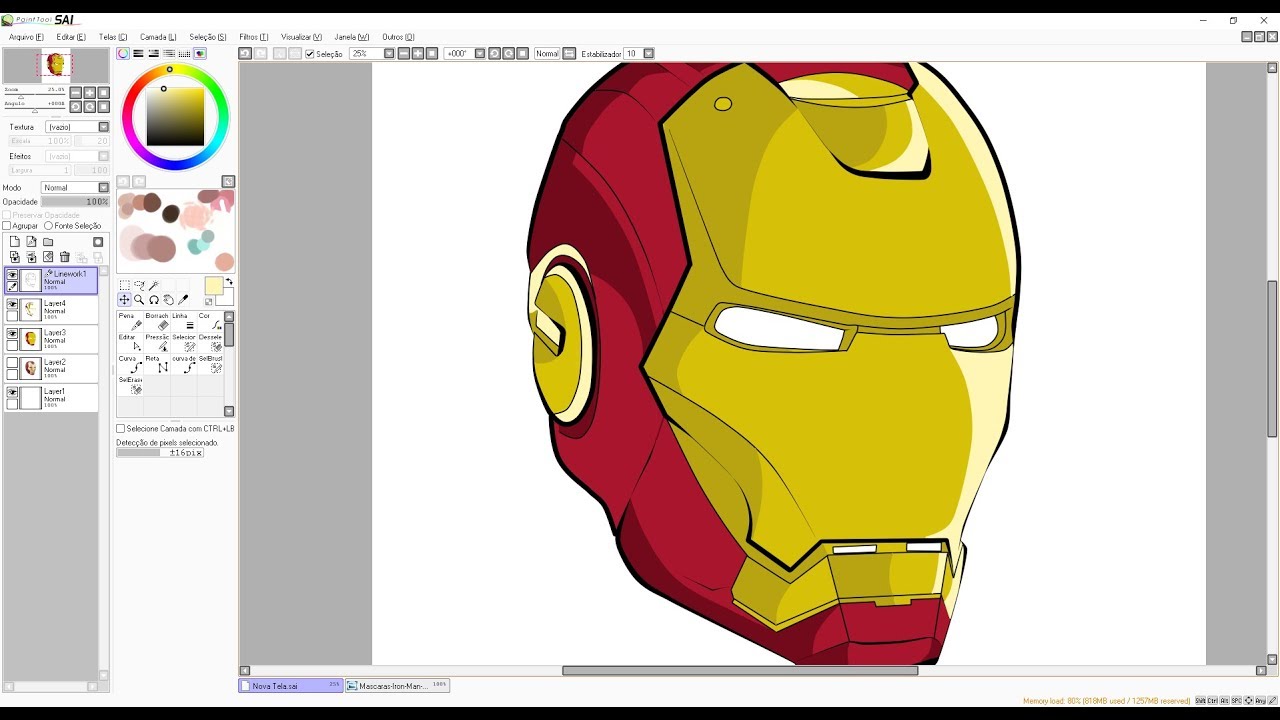 Como Colorir Seus Desenhos no Paint Tool Sai Tutorial