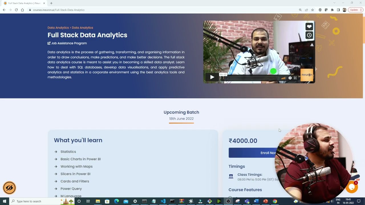 6 Months Live Data Analytics Bootcamp With Placement Assistance