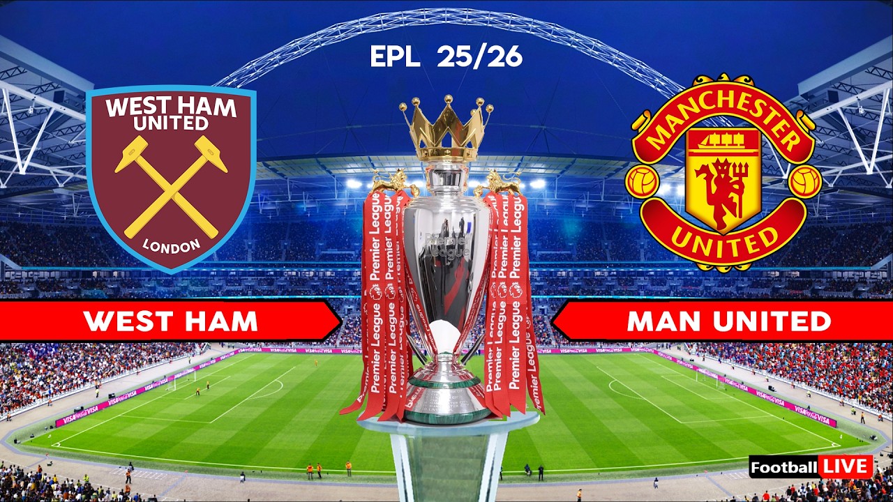 WEST HAM vs MANCHESTER UNITED - Premier League 25/26 | Full Match All Goals | Simulation PES