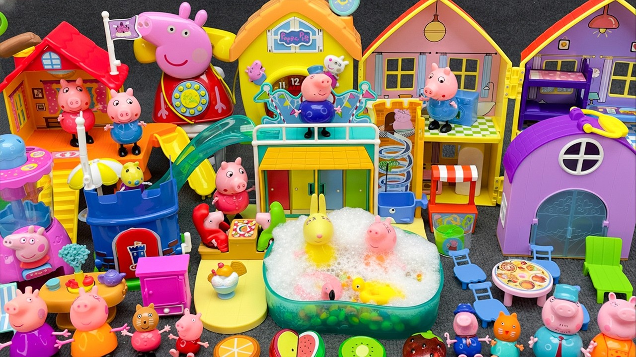 Peppa Pig Super Playground World ASMR Toy Set 🥰 Best Satisfying Unboxing With Toys ASMR Review