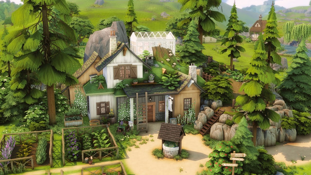 Herbalist's Charming Hut 🌾 | The Sims 4 | Speed Build with Ambient Sound | No CC