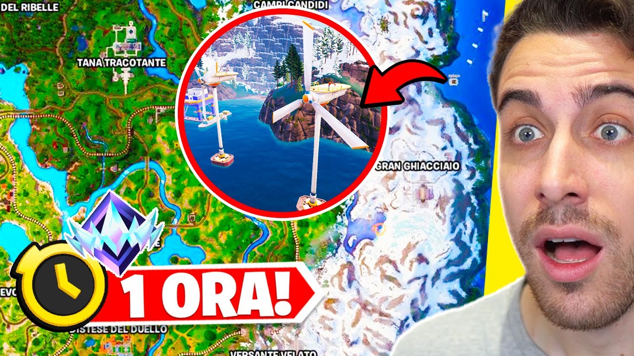 Atterro per 1 ORA alle PALE EOLICHE in RANKED! Capitolo 5 Fortnite ITA!