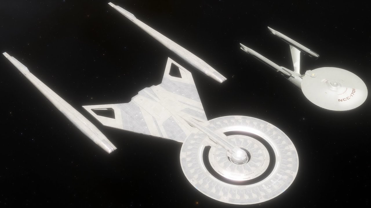 USS Discovery A v Enterprise Refit Size Comparison