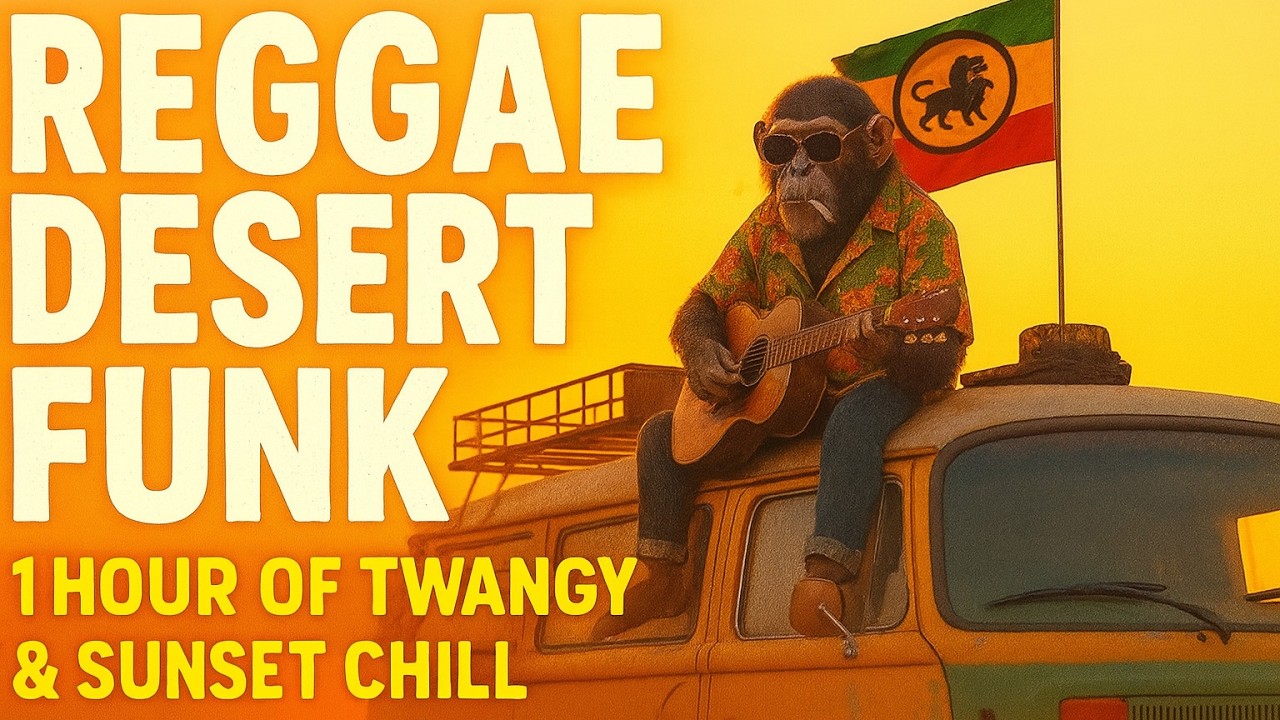 🟥🟨🟦 Reggae Desert Funk – 1 Hour of Twangy Guitar & Chill Sunset Vibes