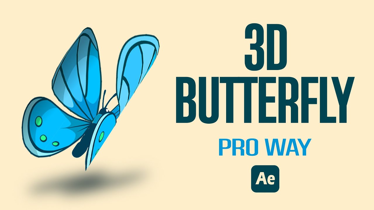 Real 3D Butterfly in After Effects | No One Will Teach You This!