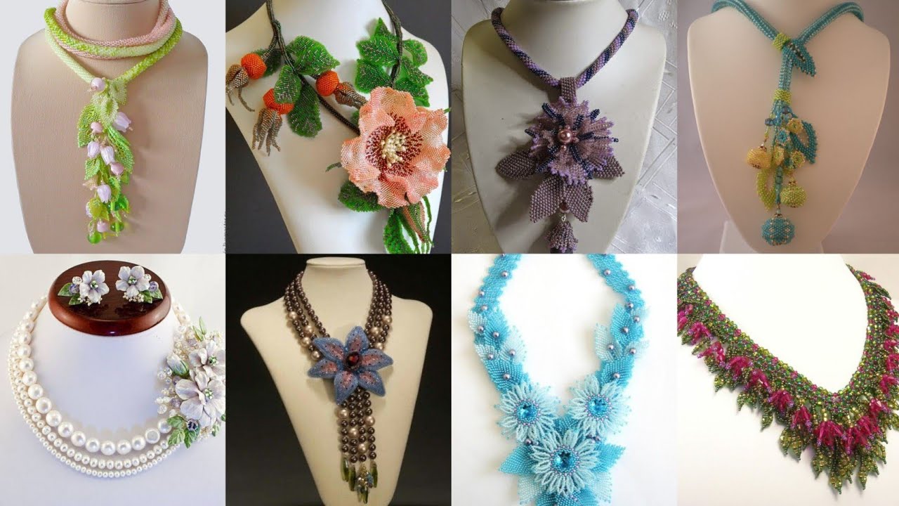 Explore the Beauty 😍 of Beaded Necklace || Amazing Floral Patterns