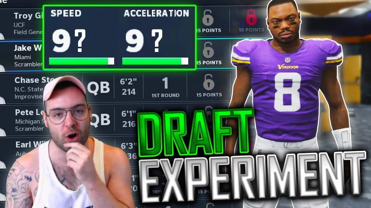 What Is The Fastest QB You Can Draft? l Madden 21 Draft Experiment