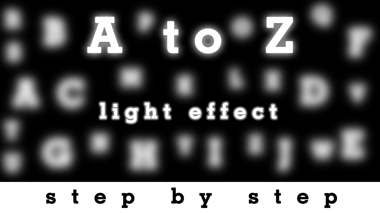 A to Z Step by Step Alphabet in white lighting Neon Text animation and black screen Glowing effects
