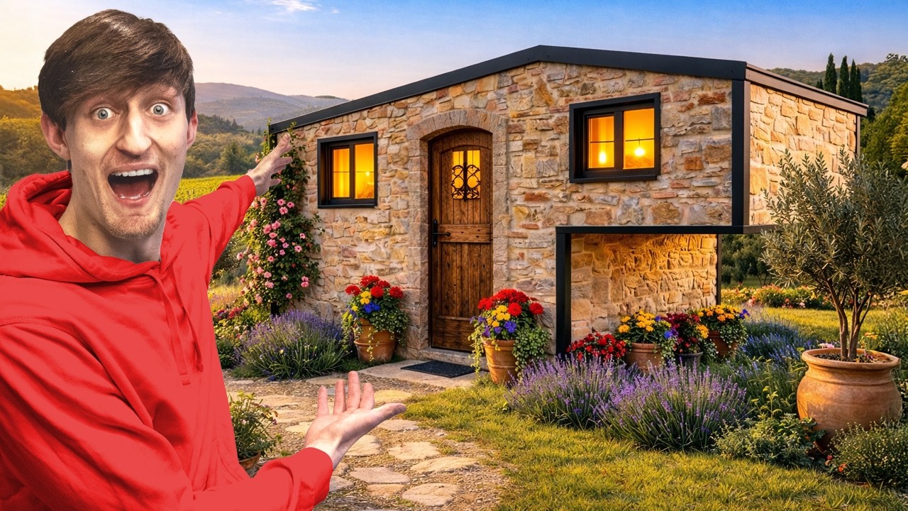 WE Built a TINY ITALIAN HOME DIY- Full exterior build