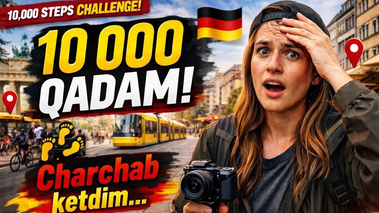 🇩🇪Germaniya ko'chalarida 10.000 qadam ✅️ 2-kun /KETO DIETA #walking