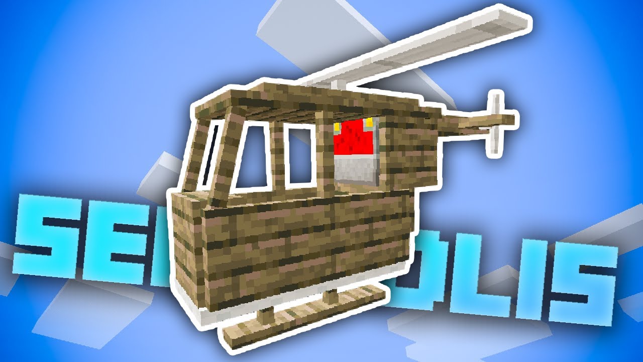 Seaopolis Minecraft Modpack EP30 Helicopter In Minecraft + Power Storage