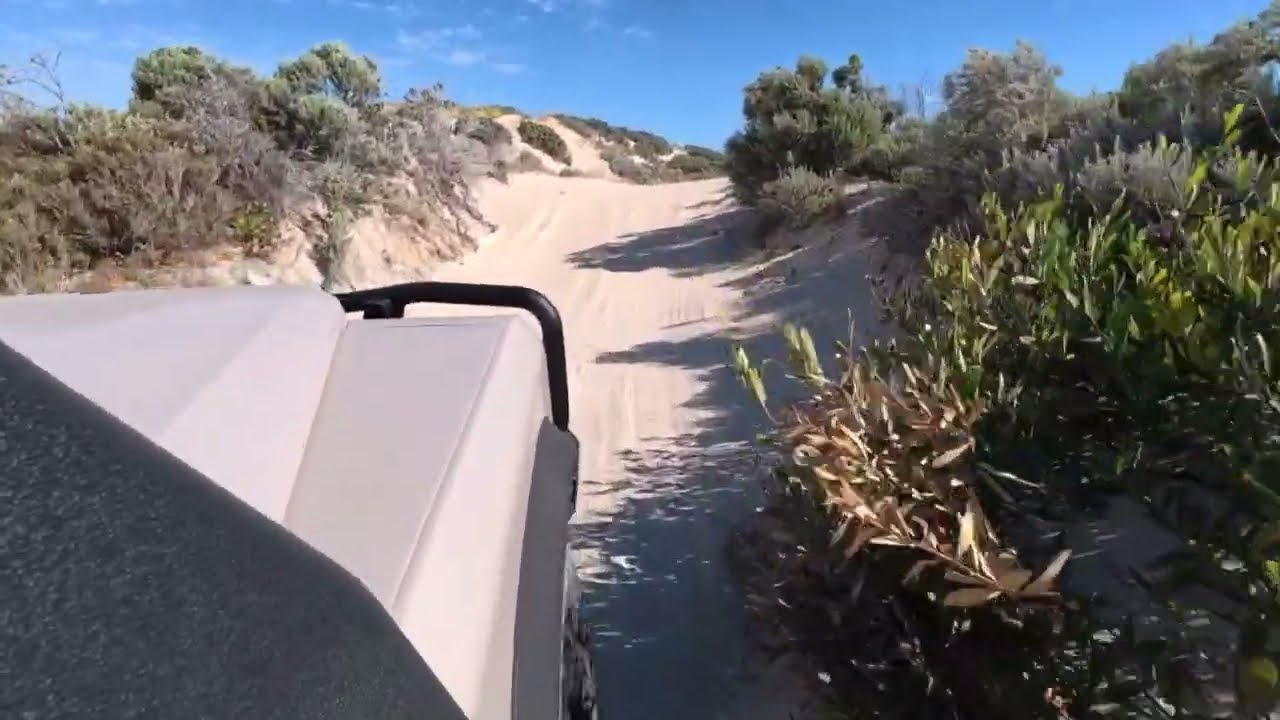 Beaches and dunes in an Ineos Grenadier at Robe, South Australia 