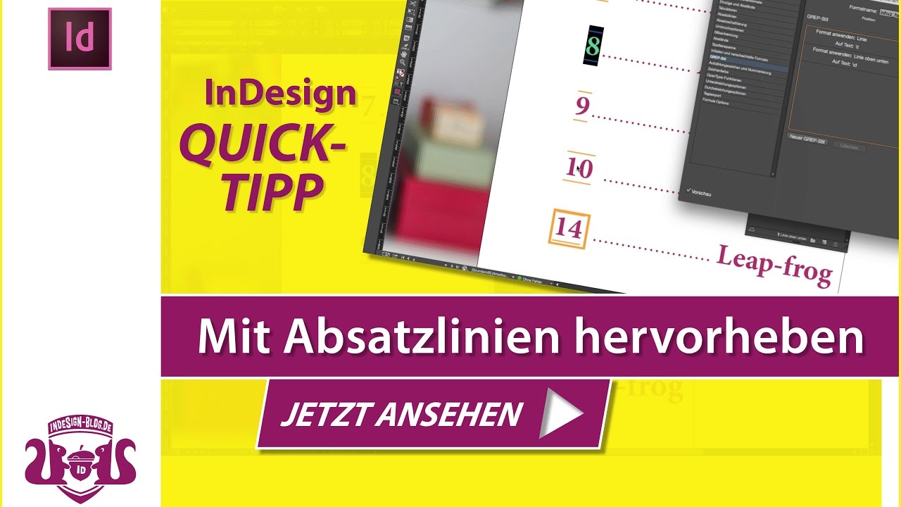 Hervorhebungen mit Absatzlinien erstellen // InDesign QUICK-TIPP