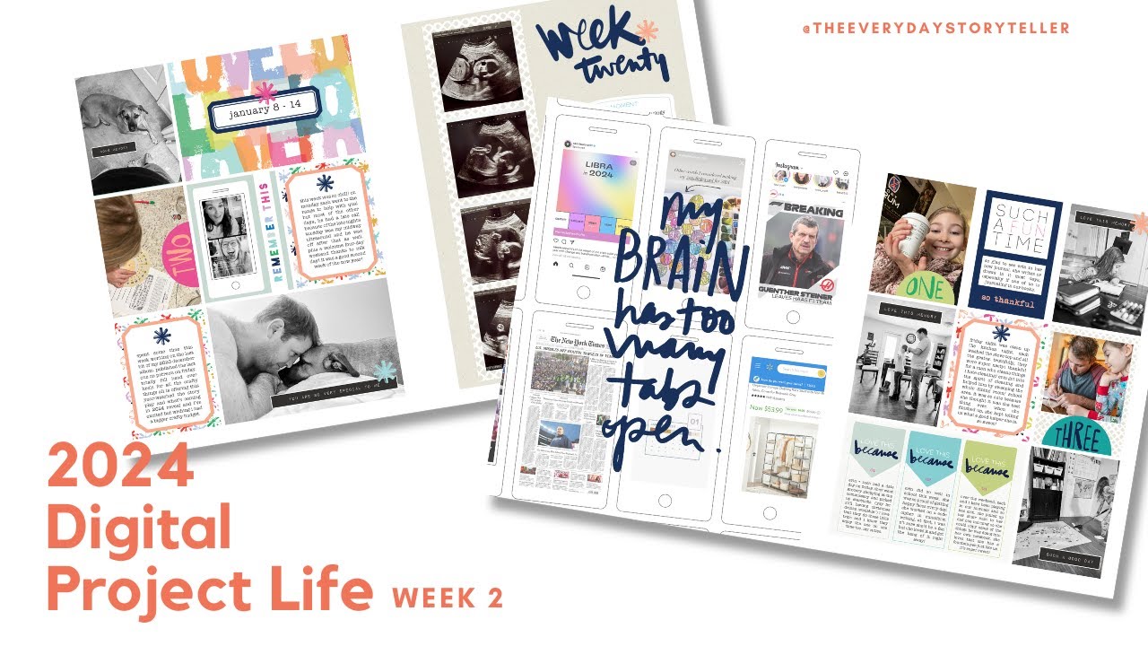 Project Life 2024 - Week 2 using Ali Edwards Labels Quarterly Scrapbooking Kit