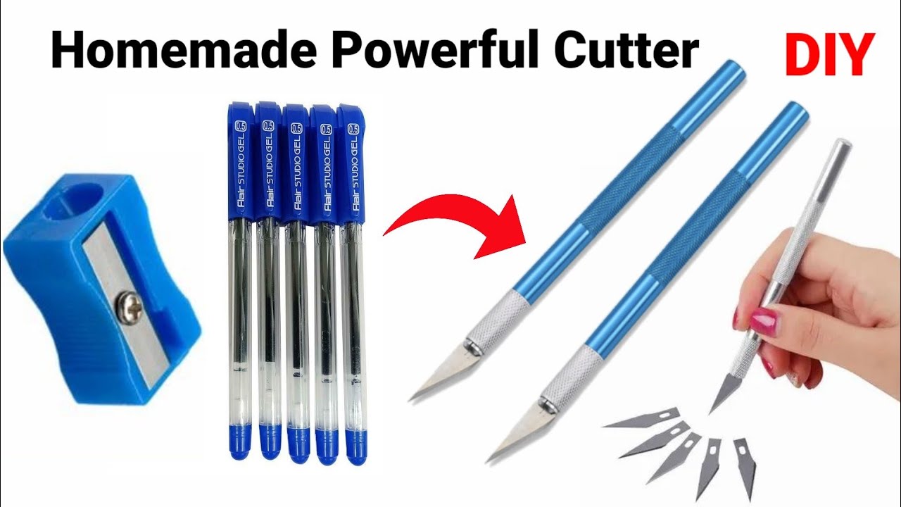 Normal Pen to Paper Cutter at home/homemade Powerfull Cutter/Homemade knife/Cutter making/diy craft