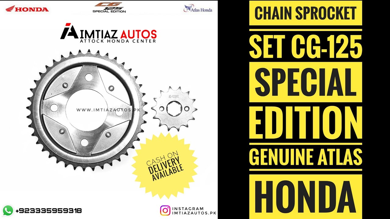 chain sprocket set CG125 Special Edition Genuine Atlas Honda