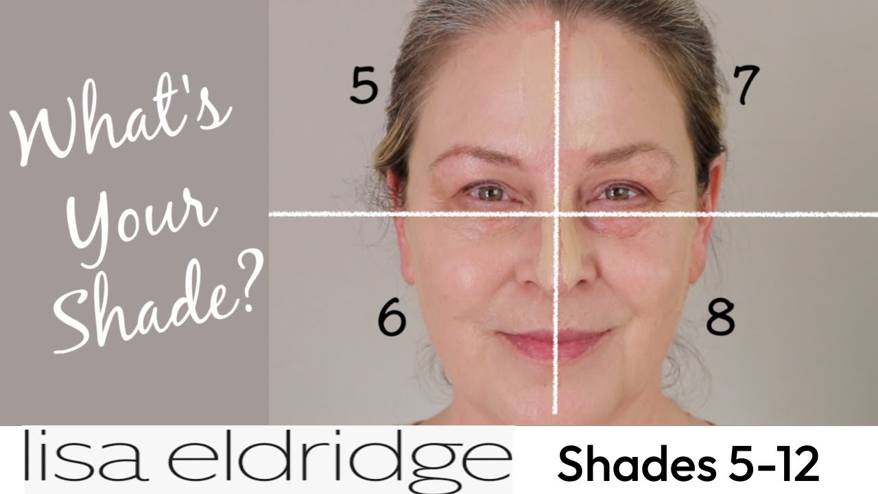Lisa Eldridge Seamless Skin Foundation Face Swatches Light & Light Medium  Shades 5 - 12