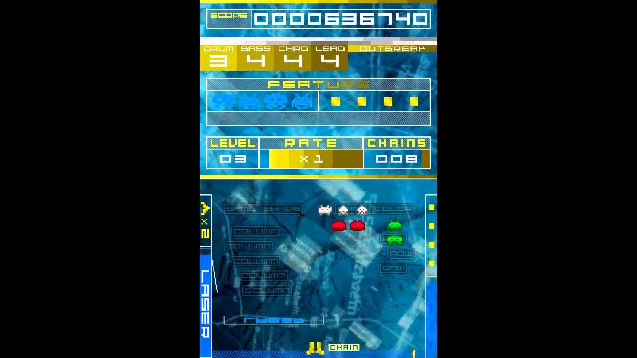 Space Invaders Extreme ... (Nintendo DS) 60fps Gameplay