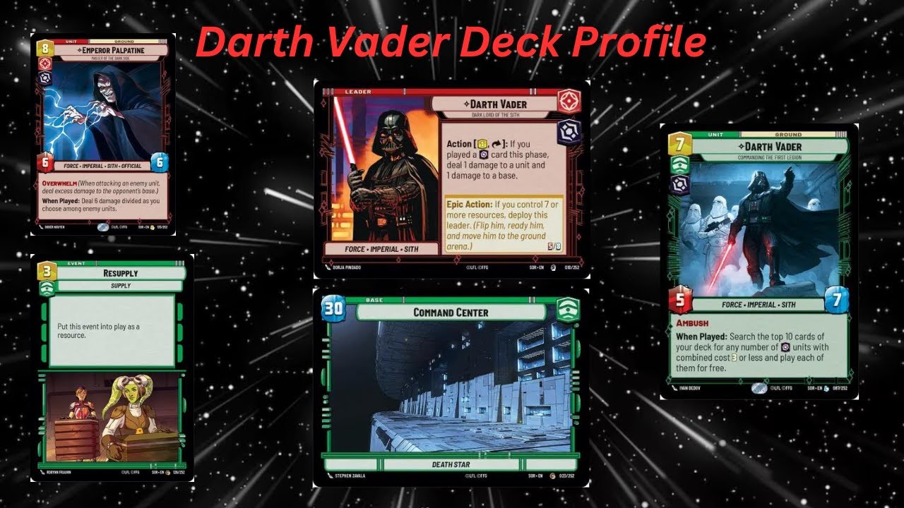 Star Wars: Unlimited Deck Profile- Darth Vader Command
