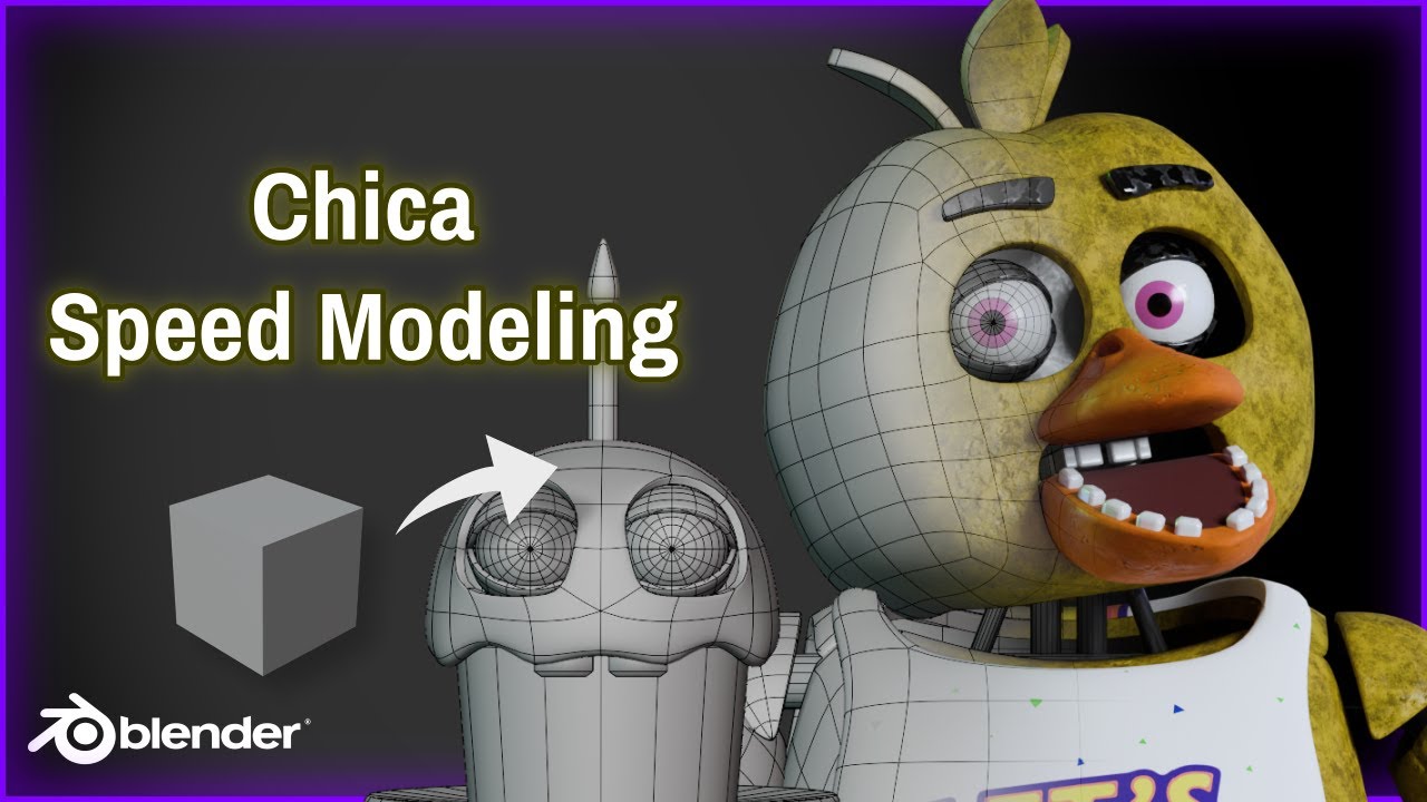 Making a Chica Model! (Speed Modeling) | BLENDER/FNAF