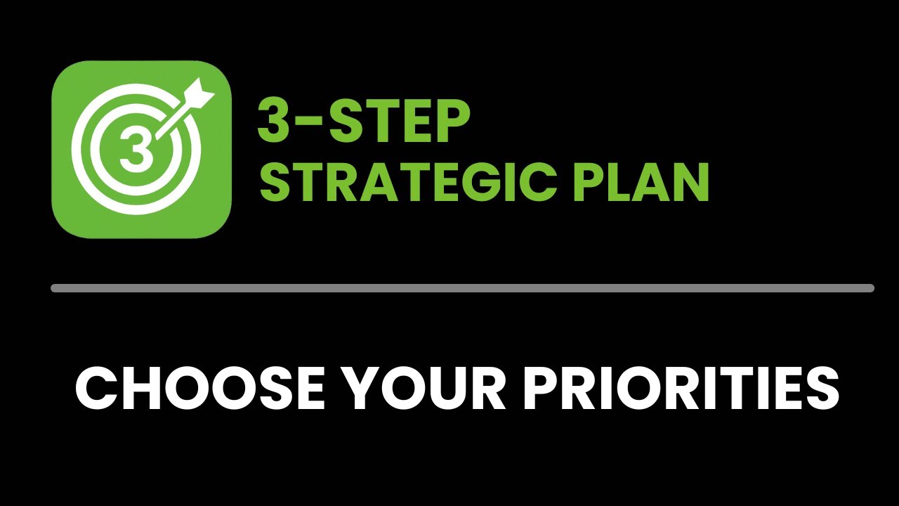 3 Step Strategic Plan - Choose Your Priorities