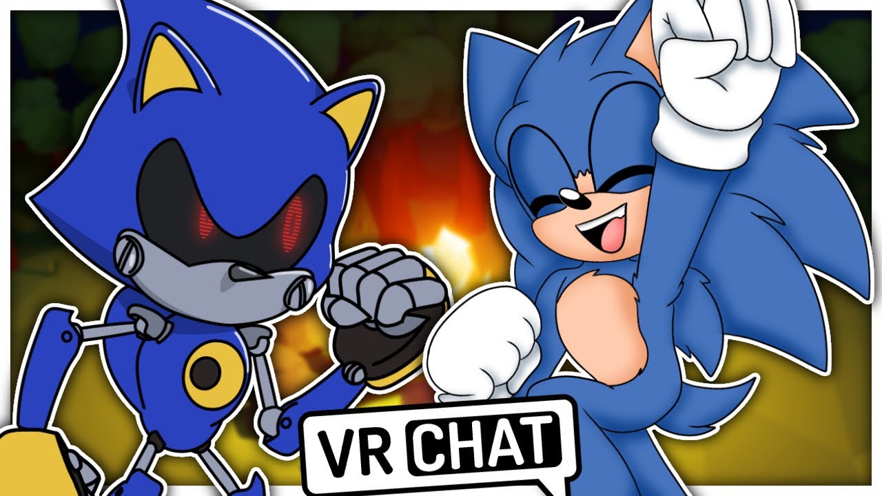 Movie Sonic Meets Metal Sonic In VR CHAT!!