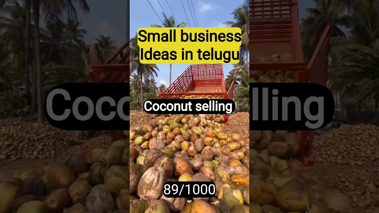 Coconut selling business, small business ideas in telugu #business #smallbusinessideas