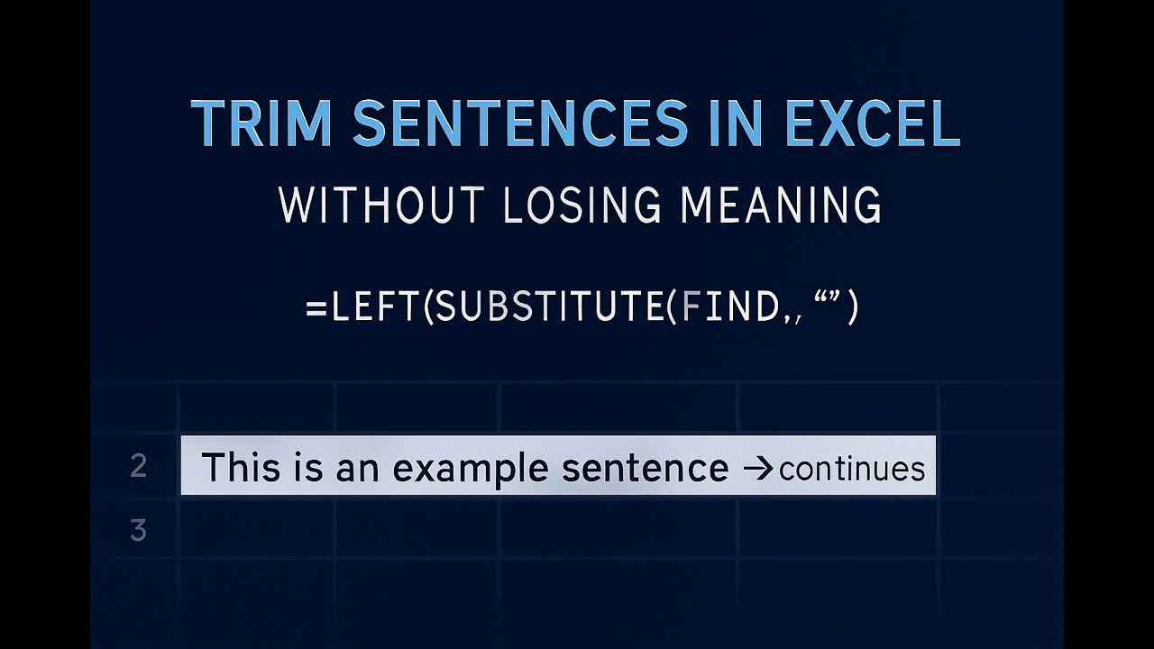The Easiest Way To Shorten Long Excel Sentences