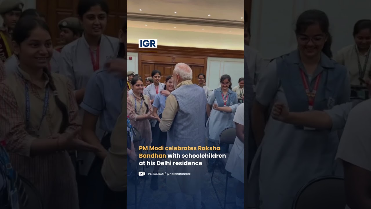 PM Modi Celebrates Raksha Bandhan With Schoolgirls in Delhi | IGR | India Global Review