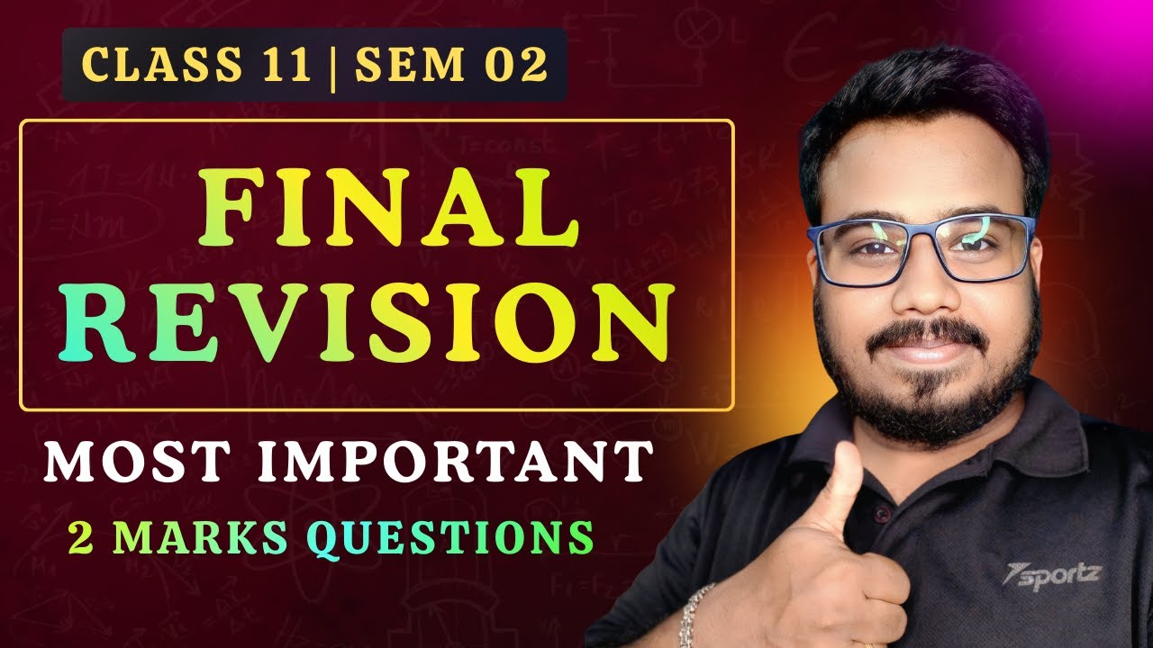 Class 11 Mathematics Suggestion 2026 || Most Important Questions for 2nd Semester