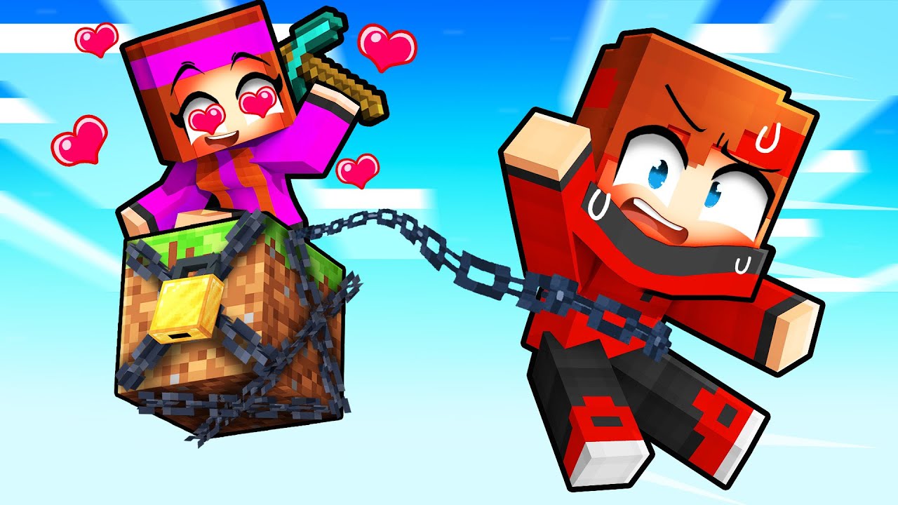 Прикреплено к моей ФАНАТКЕ на ONE BLOCK в Minecraft!