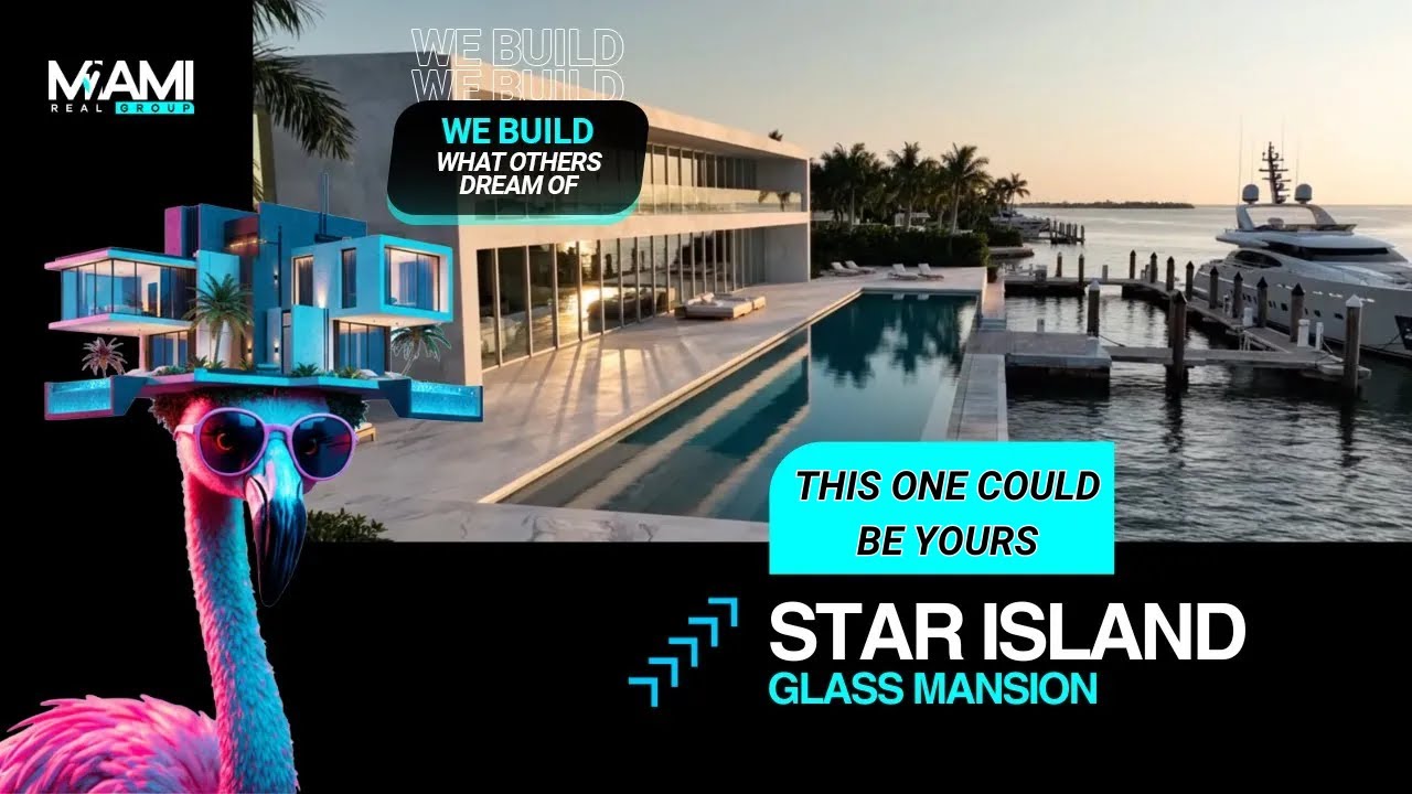Inside a Miami Star Island Glass Mansion | Helipad, Yacht Dock & Vintage Porsches
