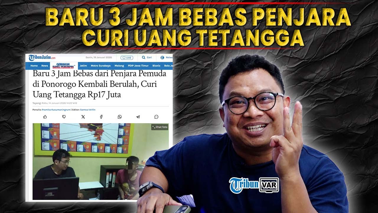 Baru 3 Jam Bebas Penjara, Curi Uang Tetangga - Komplotan Peminta Sumbangan Dipakai Judi - TRIBUN VAR
