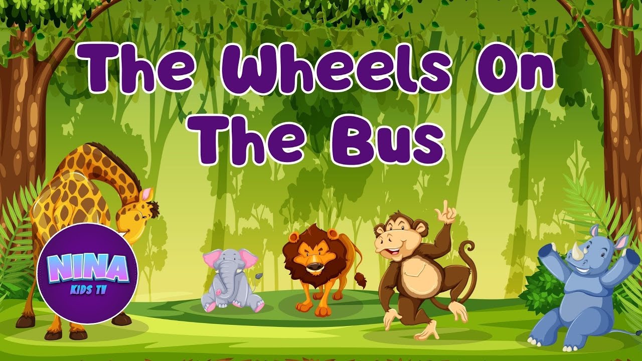 The Wheels on the Bus | Jungle Adventure | Fun Kids Song with Animals for Children