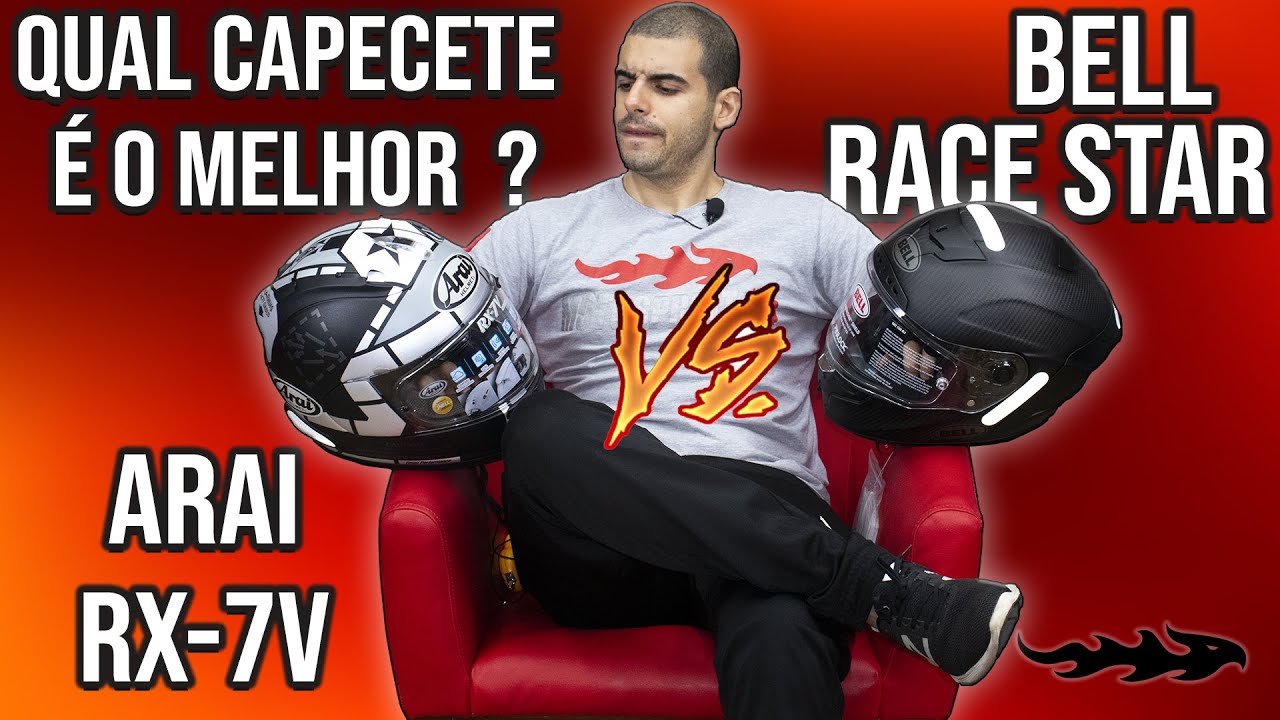 QUAL É MELHOR ? | CAPACETES ARAI RX-7V VS BELL RACE STAR - MOTOSPRINT