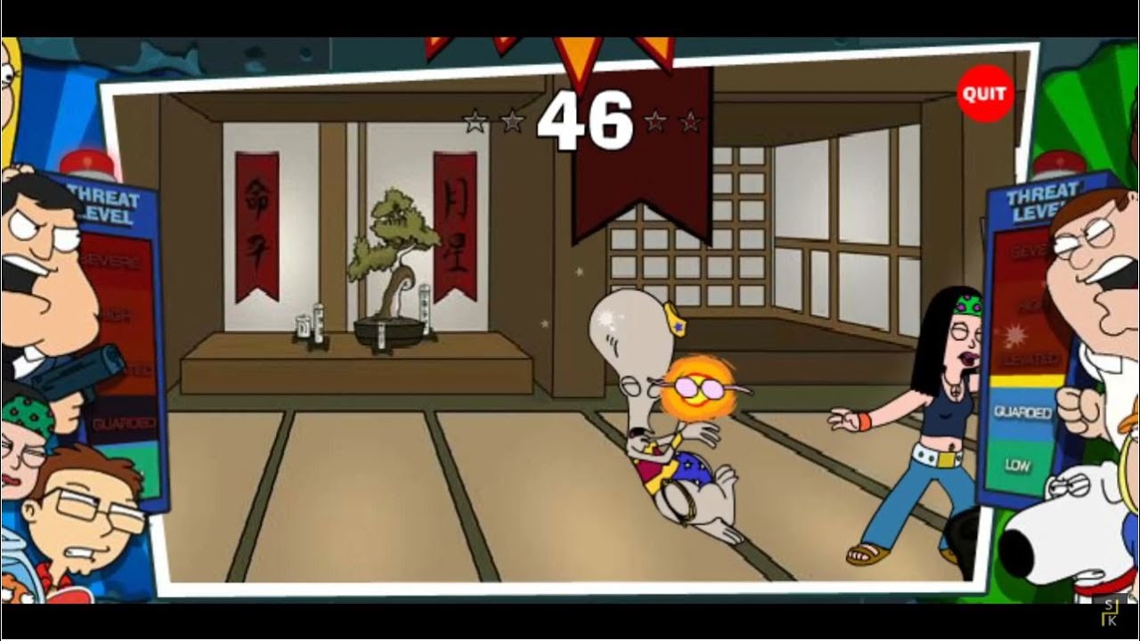 American Dad VS Family Guy Kung Fu II Turbo! - Roger