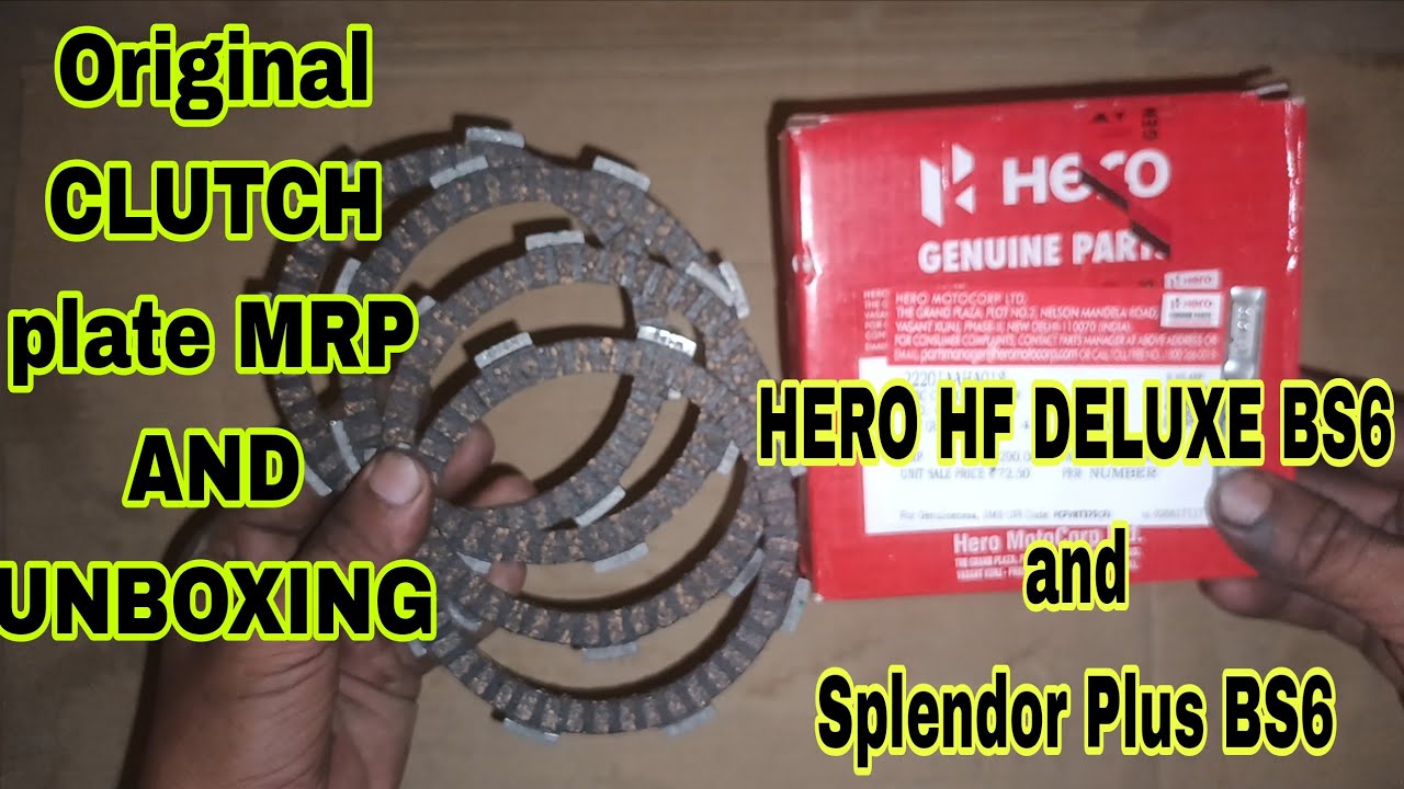 Original Clutch plate MRP AND UNBOXING HERO SPLENDOR PLUS BS6 AND HF DELUXE BS6 