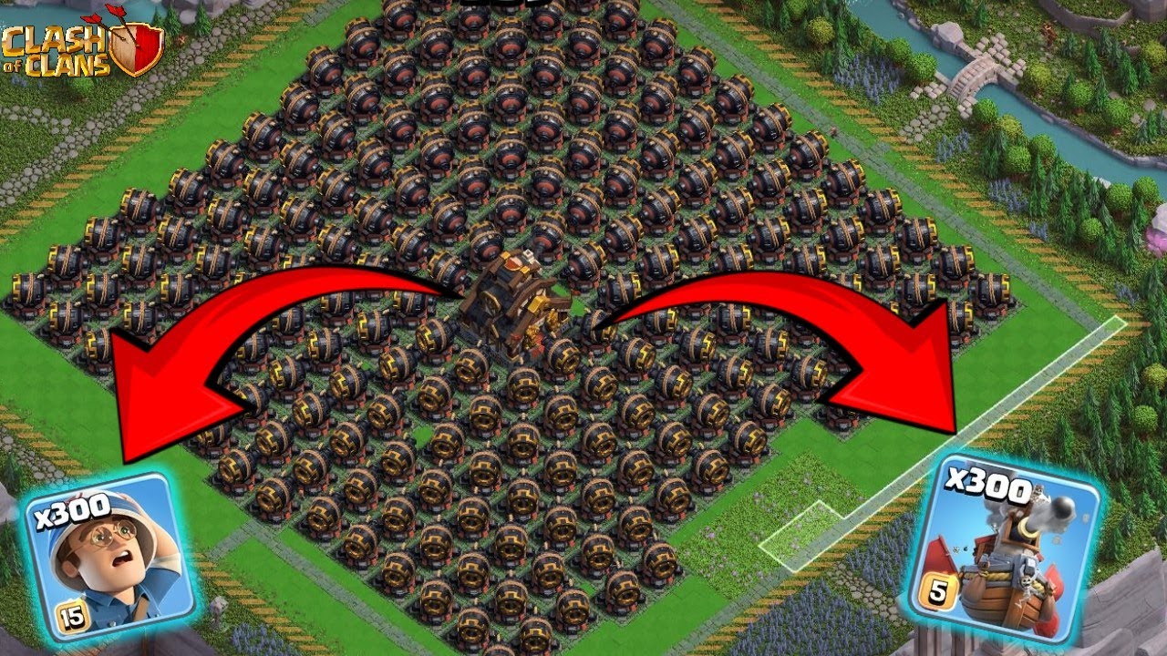 💥Giant Cannon Base vs 300 Clan Capital Troops 💣 | Ultimate Defense Test in COC 🛡️🔥 | WarVortexX